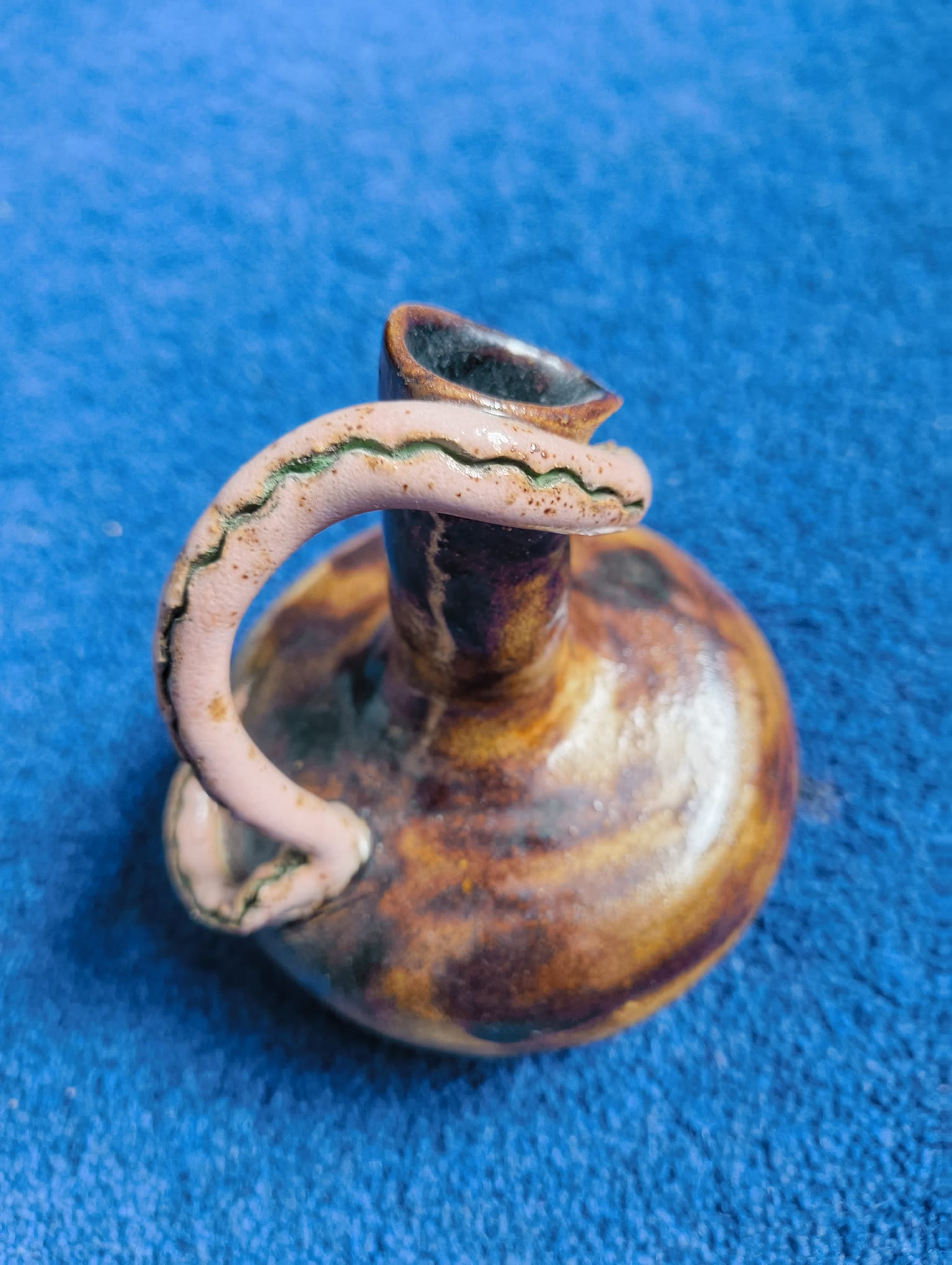 Sculptural Handled Bud Vase
